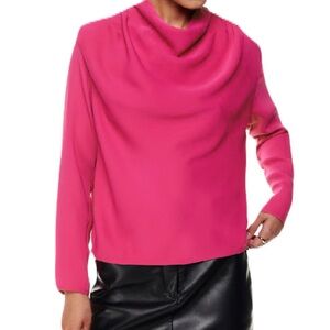 NWT Aritzia Babaton Women’s Large Rose Granite Vibrant Pink Carter Blouse Top